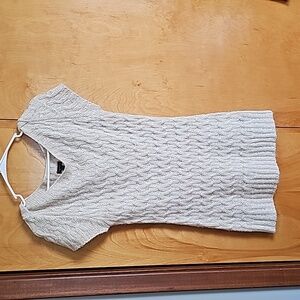 Maurices- off white short sleeve long sweater